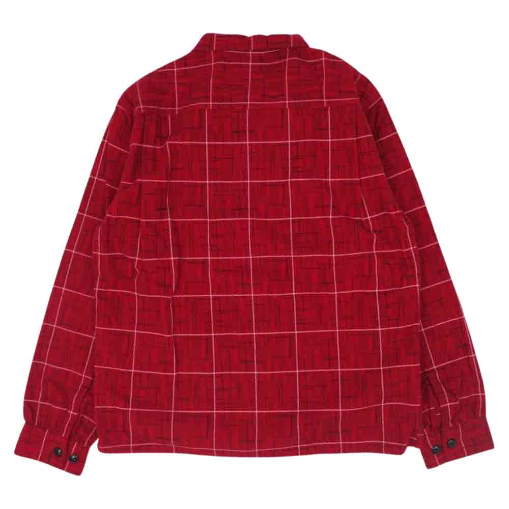 TENDERLOIN テンダーロイン T-PRINT FLANNEL SHT プリント フランネル オープンカラー シャツ  レッド系 S【美品】【中古】
