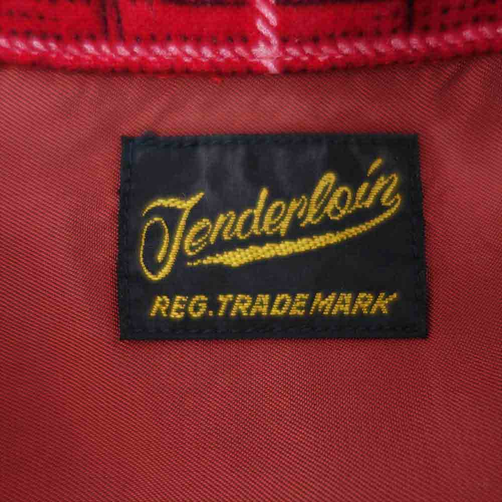 TENDERLOIN テンダーロイン T-PRINT FLANNEL SHT プリント フランネル オープンカラー シャツ  レッド系 S【美品】【中古】