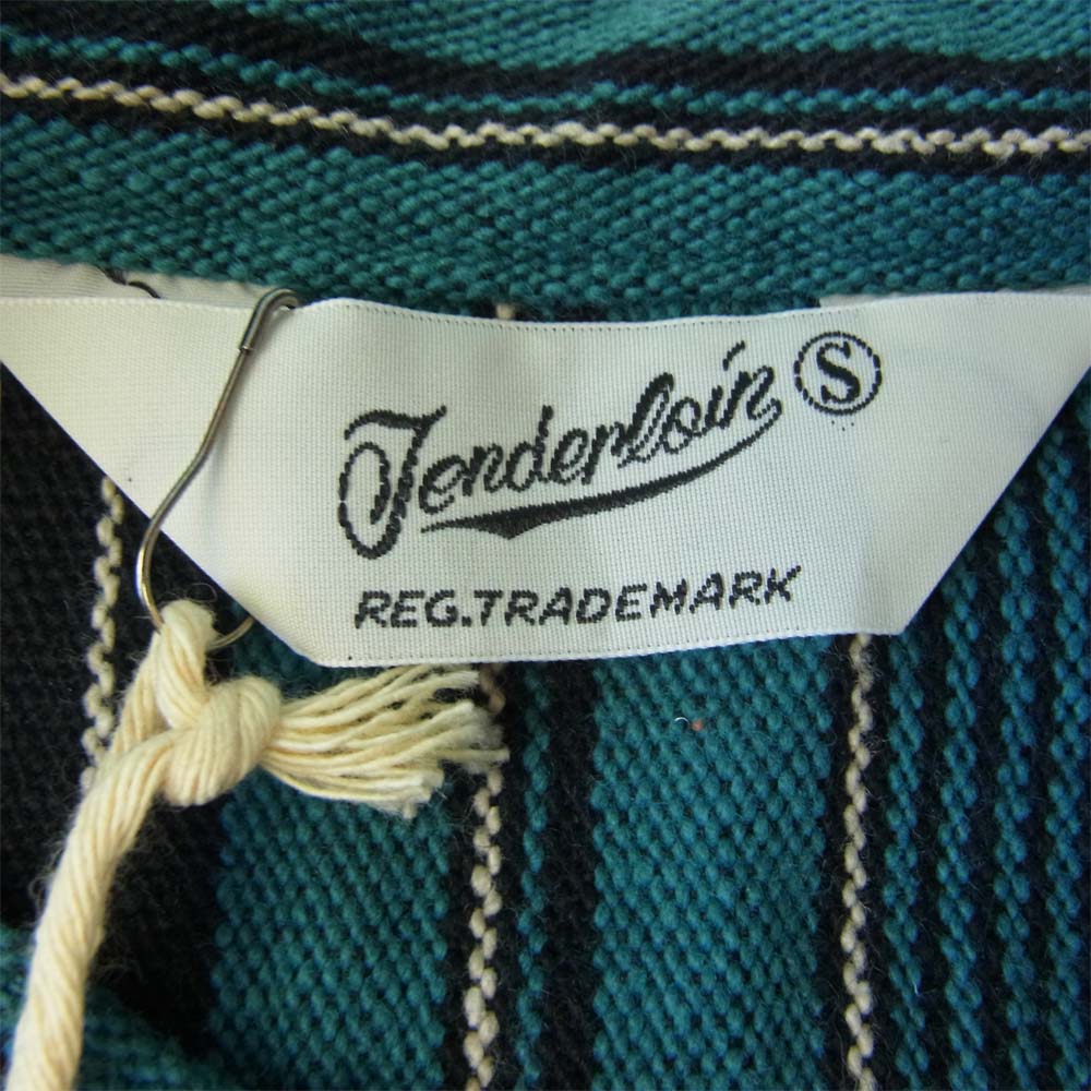 TENDERLOIN テンダーロイン T-GTM STAND SHT スタンドカラー 長袖 シャツ ブルー マルチカラー系 S【美品】【中古】