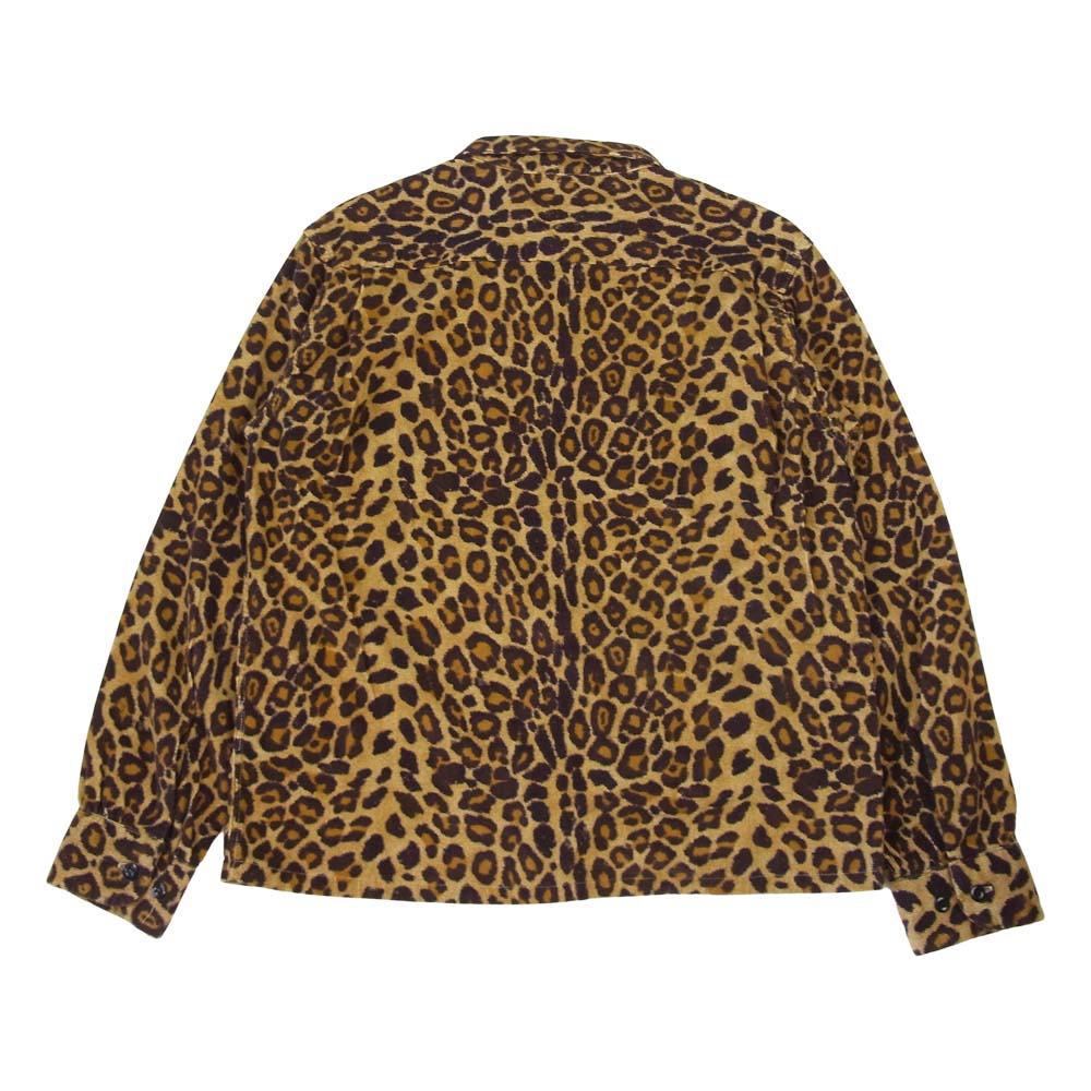 TENDERLOIN テンダーロイン T-COURDUROY SHT LEOPARD コーデュロイ オープンカラー シャツ レオパード ブラウン系 S【美品】【中古】