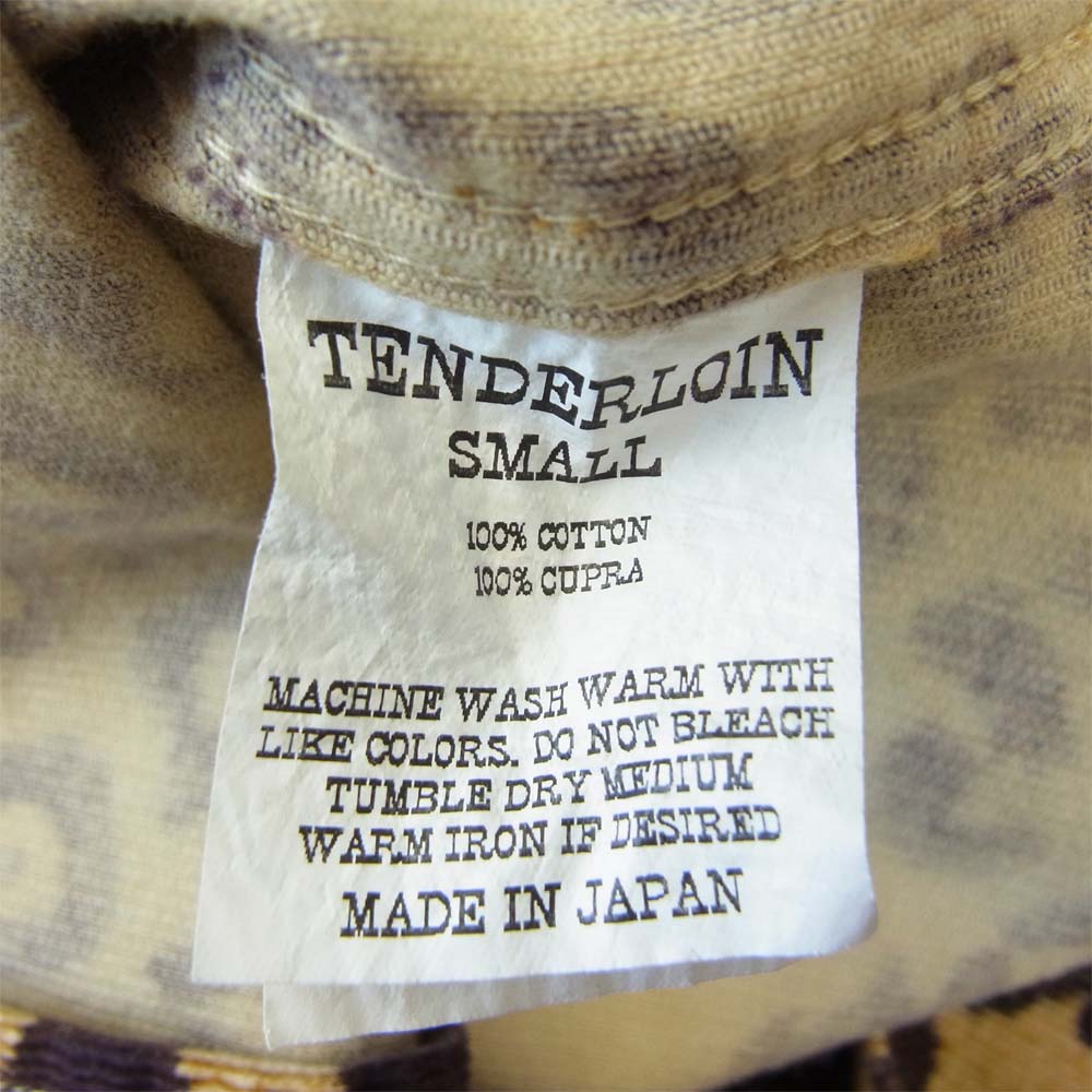 TENDERLOIN テンダーロイン T-COURDUROY SHT LEOPARD コーデュロイ オープンカラー シャツ レオパード ブラウン系 S【美品】【中古】