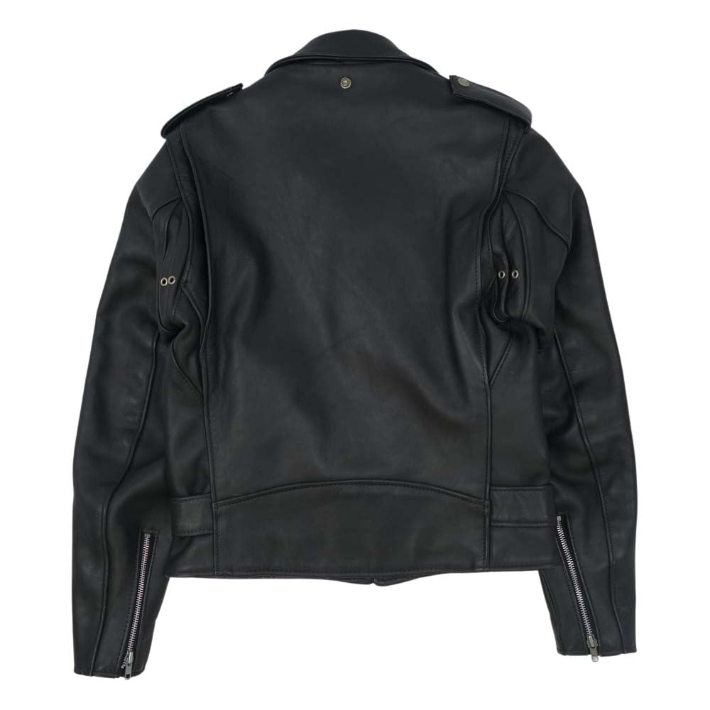 schott ショット 80～90's USA製 バイカータグ 後期 618 LEATHER DOUBLE RIDERS JACKET ダブルライダース レザー ジャケット ブラック系 36【中古】