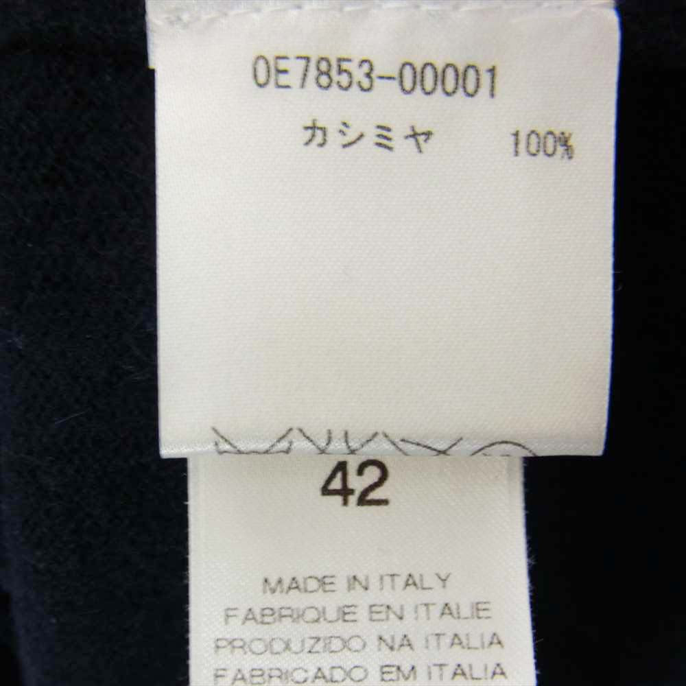 Malo マーロ 国内正規品 イタリア製 カシミヤ100％ Vネック ニット セーター ネイビー系 42【中古】