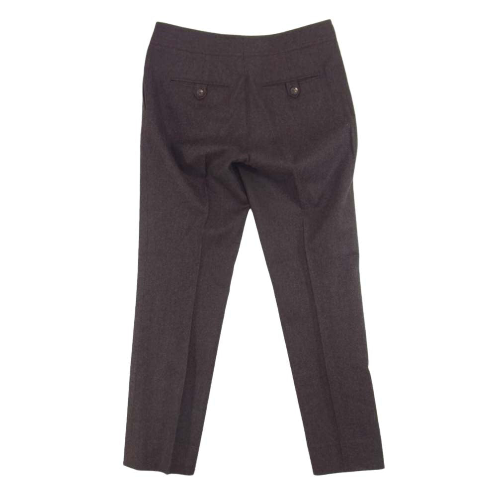 キートン イタリア製 センタープレス ウール テーパード スラックス パンツ ブラウン系 サイズ表記無【中古】