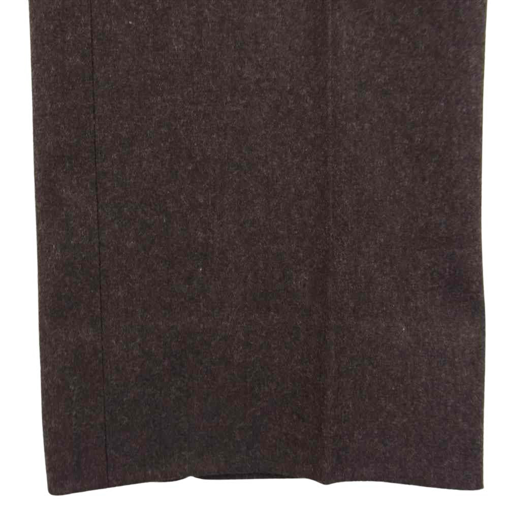 キートン イタリア製 センタープレス ウール テーパード スラックス パンツ ブラウン系 サイズ表記無【中古】