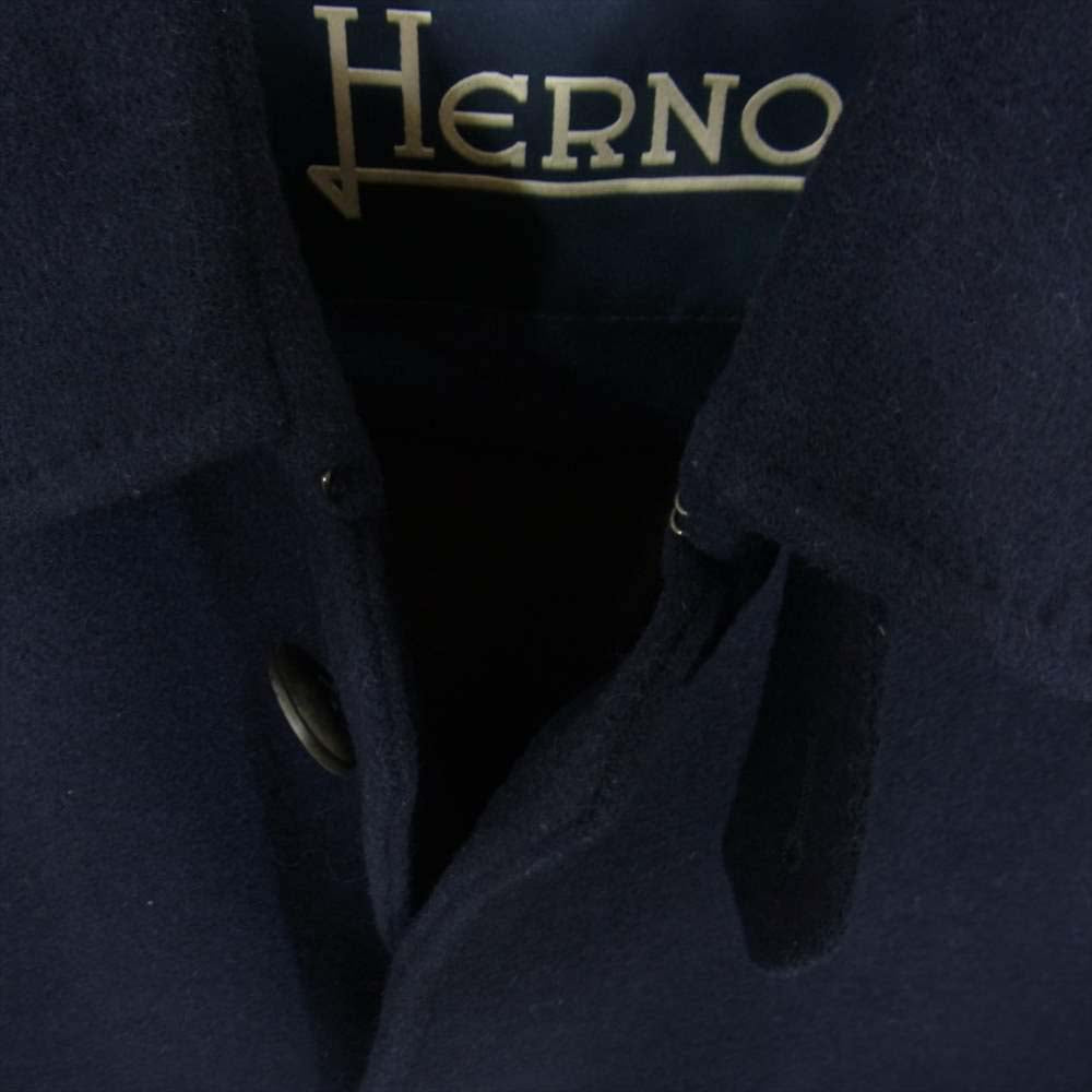 Herno ヘルノ 国内正規品 CA0051U-38220 ウール ダブルフェイス コート ネイビー系 42【中古】