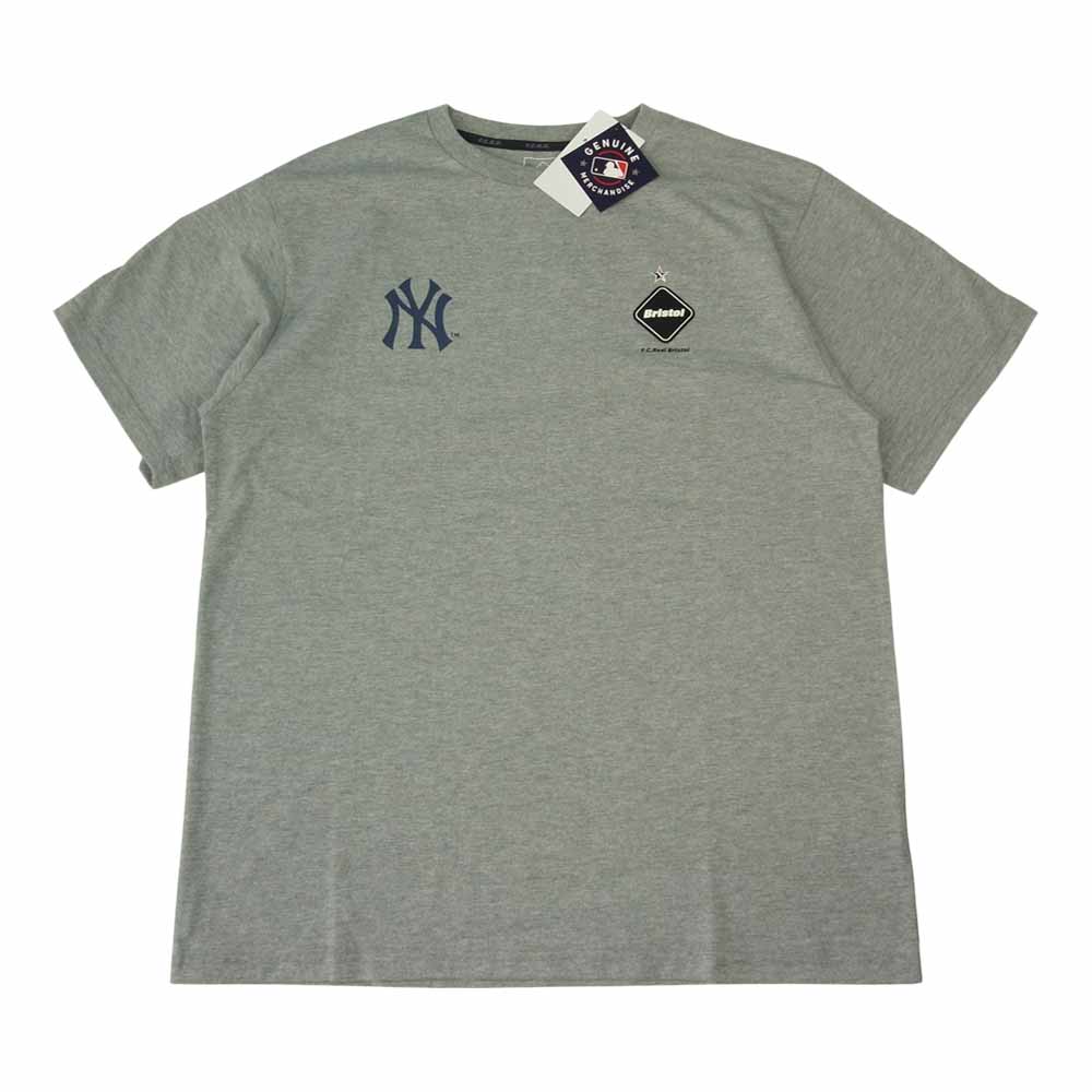 F.C.R.B. エフシーアールビー FCRB-212022 MLB TOUR MATCH TEE ヤンキース Tシャツ グレー系 XL【新古品】【未使用】【中古】
