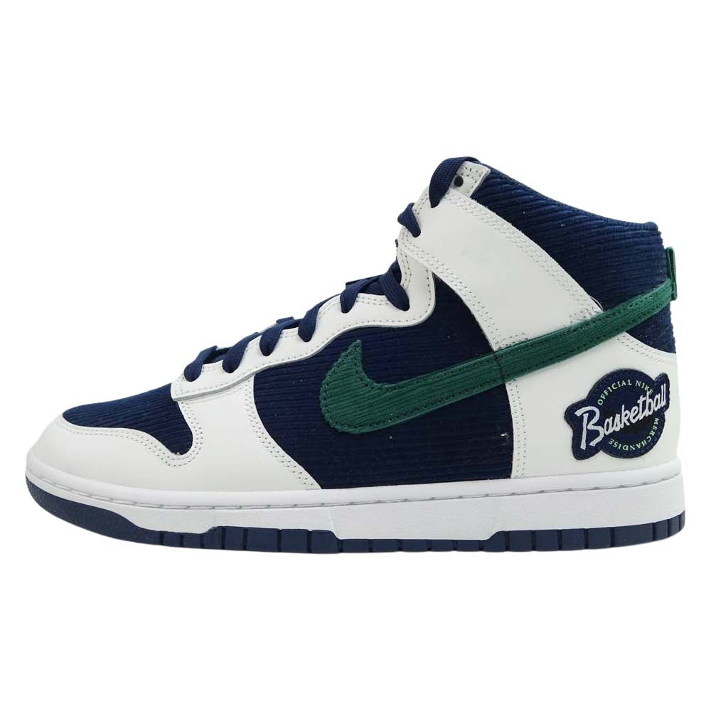 NIKE ナイキ DH0953-400 NIKE DUNK HI PRM EMB ナイキ ダンク ハイ プレミアム ホワイト系 ネイビー系 27.5cm【新古品】【未使用】【中古】