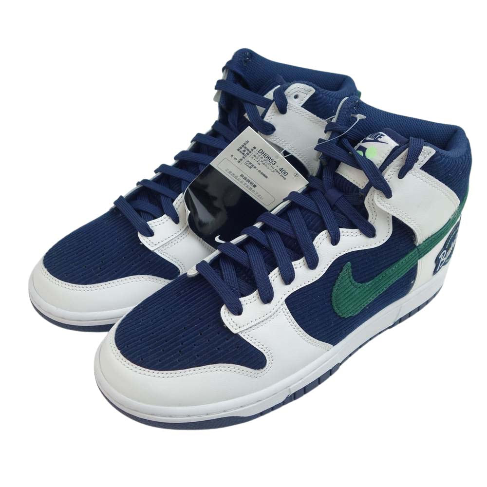 NIKE ナイキ DH0953-400 NIKE DUNK HI PRM EMB ナイキ ダンク ハイ プレミアム ホワイト系 ネイビー系 27.5cm【新古品】【未使用】【中古】