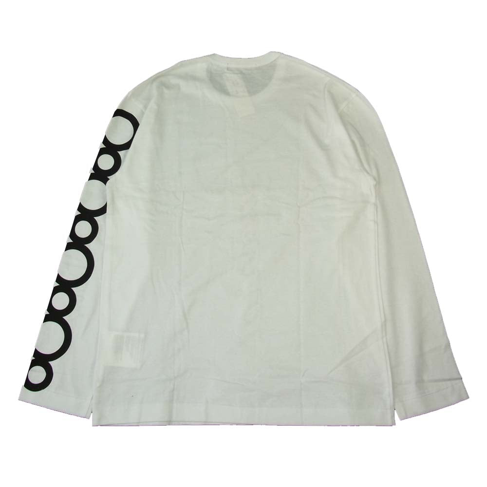 COMME des GARCONS コムデギャルソン KC-T004-051-1-4 x Baccarat SLEEVE LOGO T 青山限定 バカラ スリーブロゴ 長袖 Tシャツ ホワイト系 L【新古品】【未使用】【中古】