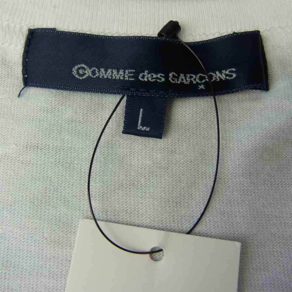 COMME des GARCONS コムデギャルソン KC-T004-051-1-4 x Baccarat SLEEVE LOGO T 青山限定 バカラ スリーブロゴ 長袖 Tシャツ ホワイト系 L【新古品】【未使用】【中古】