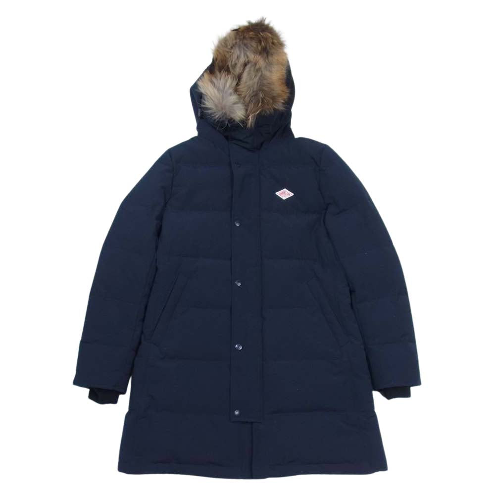 Danton ダントン JD-8744 LAS ファー フード付き ダウン コート ダークネイビー系 38【中古】