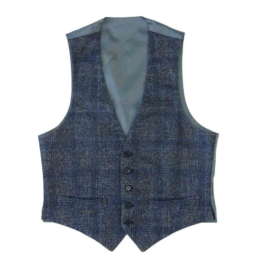 リングヂャケット RP150F02 日本製 アルパカ混 バックアジャスター付き 5B ベスト インディゴブルー系【美品】【中古】