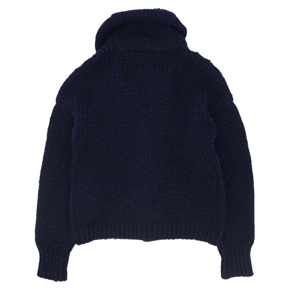 VISVIM ビズビム 21AW 0121205012002 COWICHAN SHORT HAND-KNIT カウチン ショートハンド ニット カーディガン ネイビー系 1【美品】【中古】