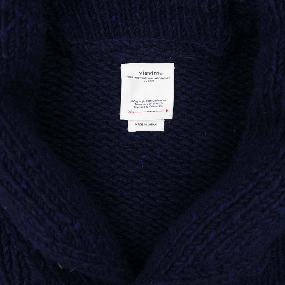 VISVIM ビズビム 21AW 0121205012002 COWICHAN SHORT HAND-KNIT カウチン ショートハンド ニット カーディガン ネイビー系 1【美品】【中古】