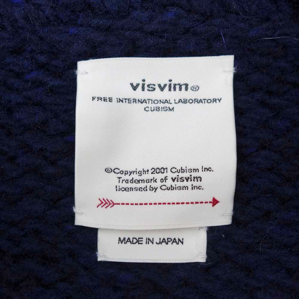 VISVIM ビズビム 21AW 0121205012002 COWICHAN SHORT HAND-KNIT カウチン ショートハンド ニット カーディガン ネイビー系 1【美品】【中古】
