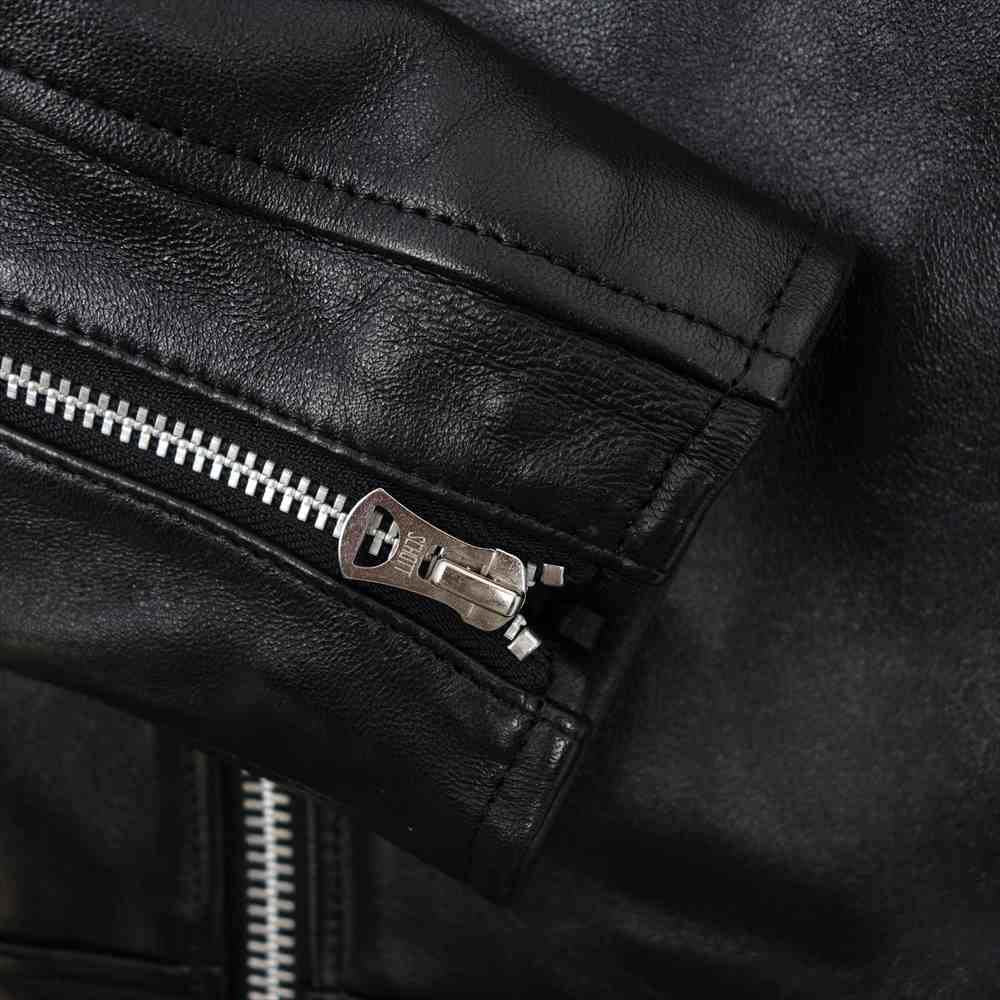 schott ショット 3101048 NEW DOUBLE BREST RIDERS ニュー ダブル ブレスト ラムレザー ライダース ジャケット ブラック系 L【美品】【中古】