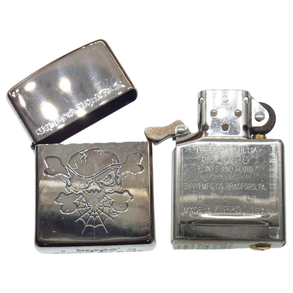 TRAVIS WALKER トラヴィスワーカー ギャランティカード付属 ジッポ ZIPPO シルバー系【中古】
