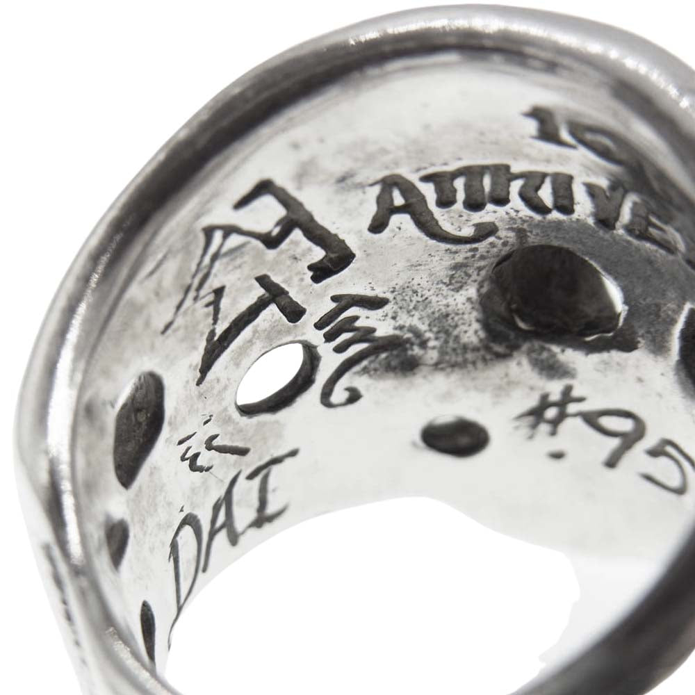 TRAVIS WALKER トラヴィスワーカー 国内取扱店販売証明カード付属 10th 10周年 スカル リング シルバー系 17.5号【中古】