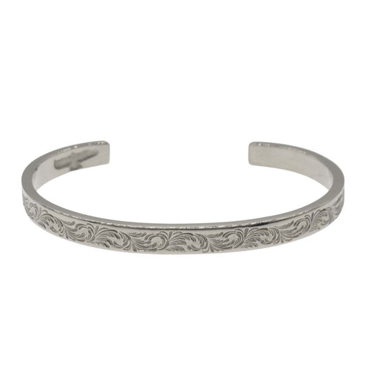 TARO WASHIMI ワシミタロウ 鷲見太郎 K18WG L arabesque design 5mm bangle アラベスク バングル ゴールド系【中古】