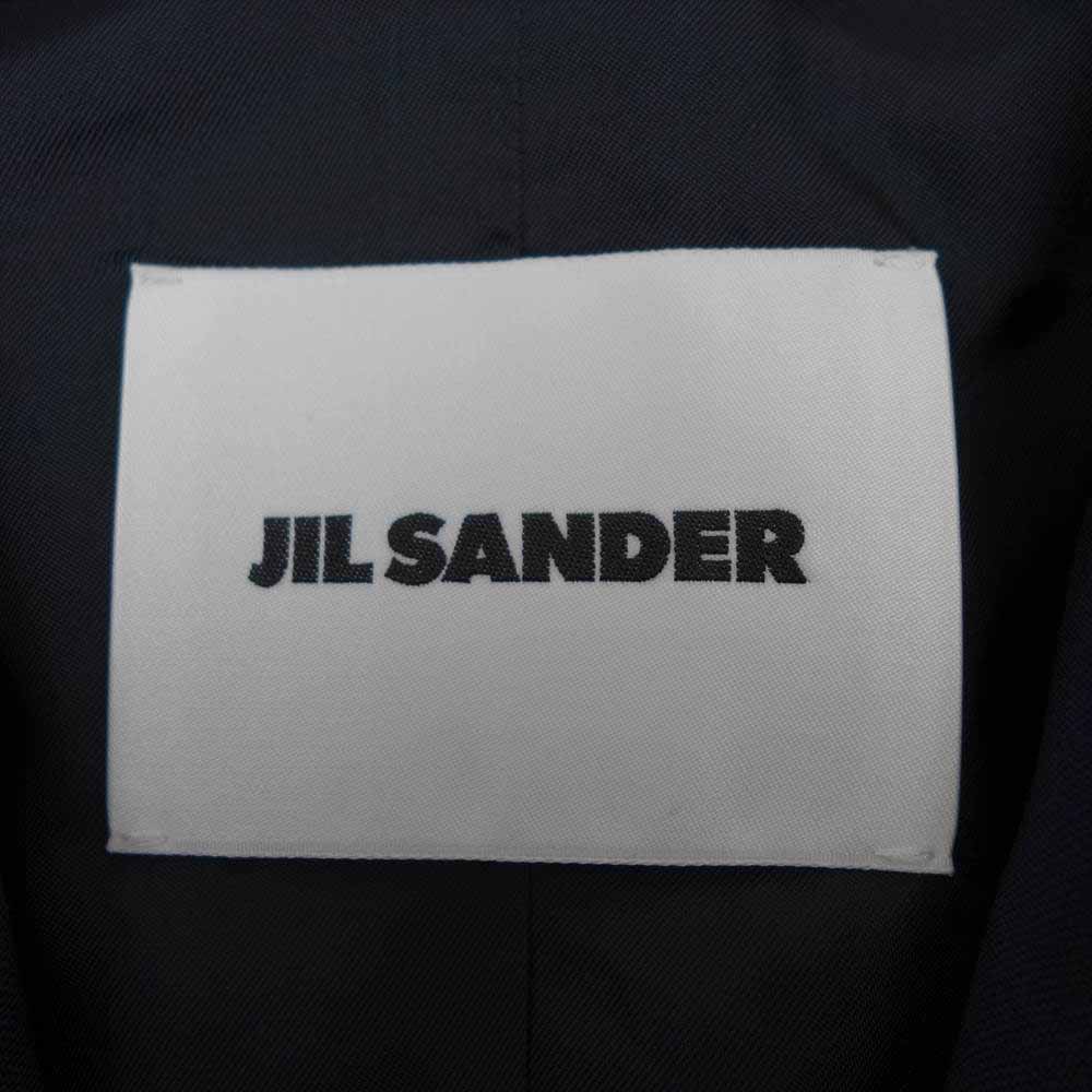 JIL SANDER ジルサンダー 20SS JSIQ200201 国内正規品 モヘア混 セットアップ ヴァージンウール 2B テーラード ジャケット スーツ ネイビー系 48【美品】【中古】