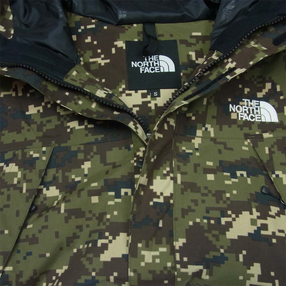 THE NORTH FACE ノースフェイス NP61845 Novelty Scoop Jacket ノベルティー スクープ ジャケット デジタルカモ柄 カーキ系 S【美品】【中古】