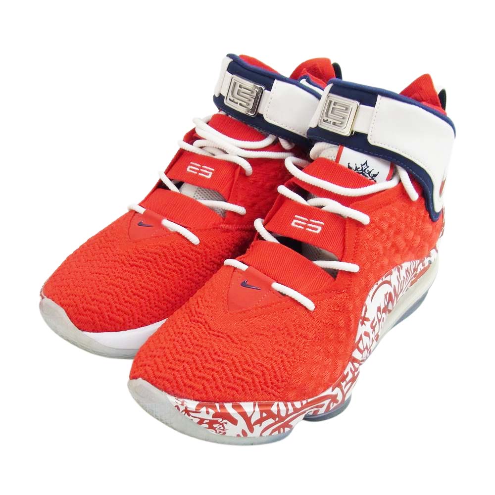 NIKE ナイキ CT6047-600 Lebron XVII UNIVERSITY RED グラフィティ ナイキ レブロン バッシュ スニーカー レッド系 29cm【中古】