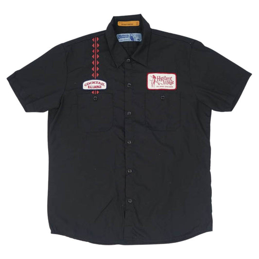HYSTERIC GLAMOUR ヒステリックグラマー 02172AH08 HYS VILLAGE 半袖 エンジニア シャツ ブラック系 M【中古】