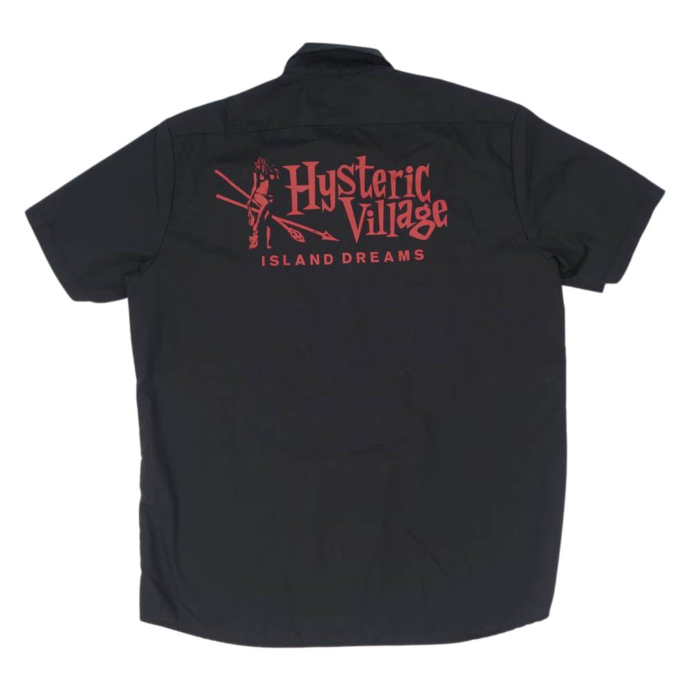HYSTERIC GLAMOUR ヒステリックグラマー 02172AH08 HYS VILLAGE 半袖 エンジニア シャツ ブラック系 M【中古】