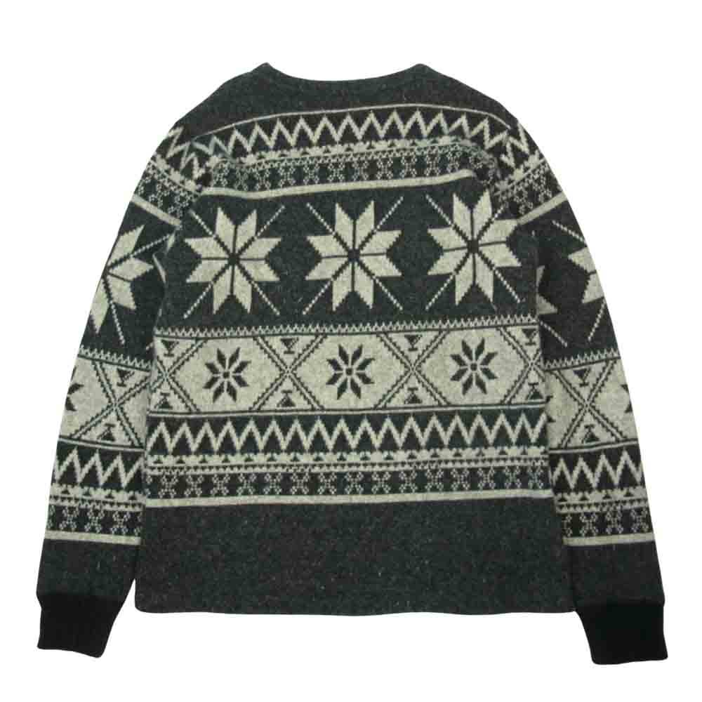HYSTERIC GLAMOUR ヒステリックグラマー 0263CS09 ガール ノルディック柄 ジャガード ニット グレー系 L【中古】