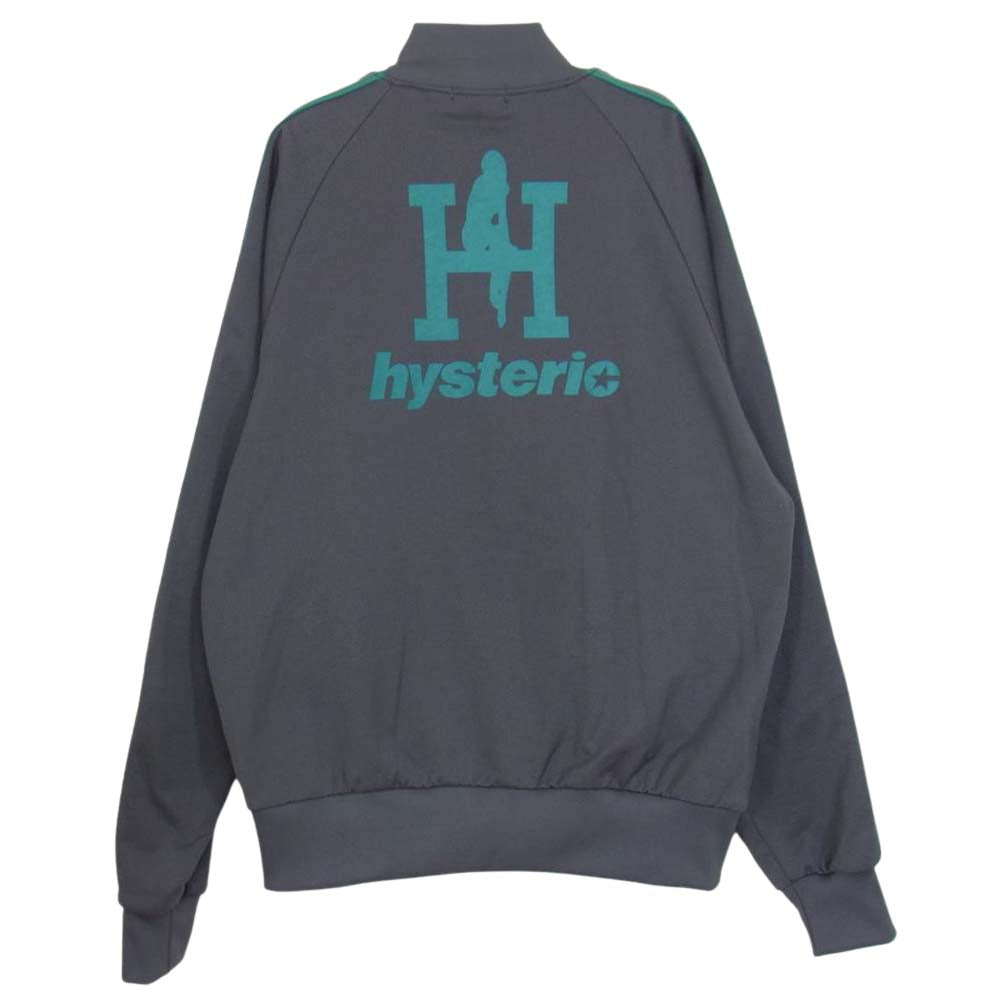 HYSTERIC GLAMOUR ヒステリックグラマー 02172CJ04 NEWS PAPER GIRL LOGO刺繍 JP トラック ジャケット グレー系 M【中古】