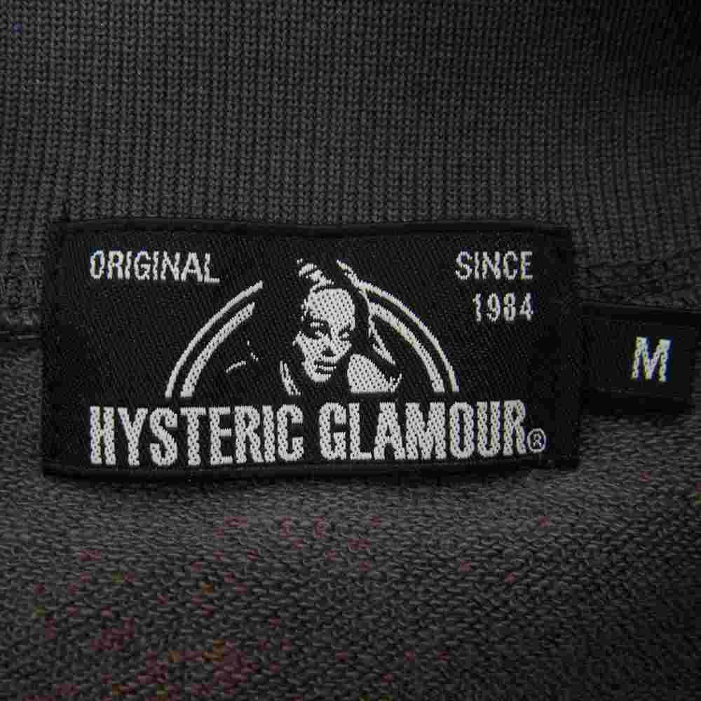 HYSTERIC GLAMOUR ヒステリックグラマー 02172CJ04 NEWS PAPER GIRL LOGO刺繍 JP トラック ジャケット グレー系 M【中古】