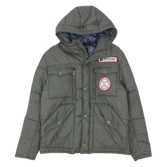 HYSTERIC GLAMOUR ヒステリックグラマー 0234AB02 PRIMALOFT JACKET ワッペン付 中綿プリマロフト ジャケット カーキ系 M【中古】