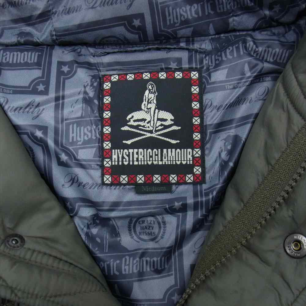 HYSTERIC GLAMOUR ヒステリックグラマー 0234AB02 PRIMALOFT JACKET ワッペン付 中綿プリマロフト ジャケット カーキ系 M【中古】