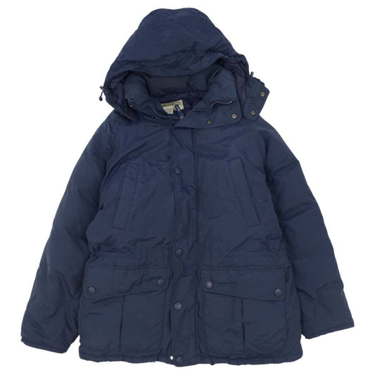 Eddie Bauer エディー・バウアー 90s~00sフード ダウン ジャケット ネイビー系 M【中古】