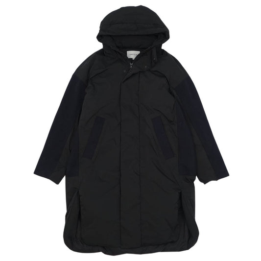 ENFOLD エンフォルド 20AW 300DA230-1680 PE ツイル ウール ダウン コート ブラック系 ネイビー系 38【中古】