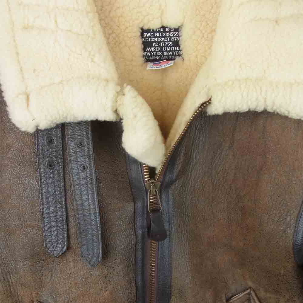 AVIREX アヴィレックス 33H5595 B-3 シープスキン レザー 裏ボア