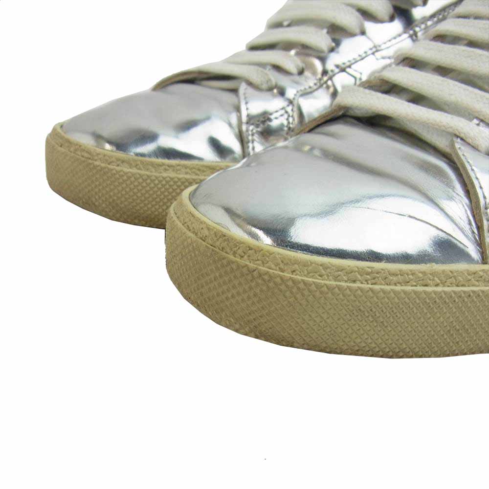 SAINT LAURENT サンローラン 485251 スター パッチ スニーカー シルバー系 37【中古】