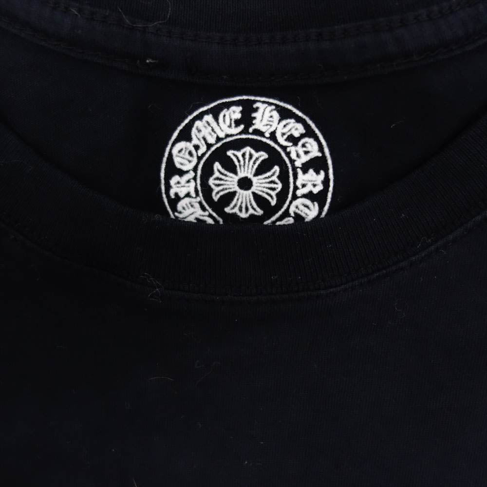 CHROME HEARTS クロムハーツ（原本無） 国内正規品 ホースシュー スクロールラベル プリント Tシャツ ブラック系 S【中古】