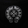 CHROME HEARTS クロムハーツ（原本無） 国内正規品 ホースシュー スクロールラベル プリント Tシャツ ブラック系 S【中古】