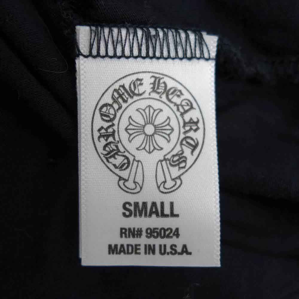CHROME HEARTS クロムハーツ（原本無） 国内正規品 ホースシュー スクロールラベル プリント Tシャツ ブラック系 S【中古】