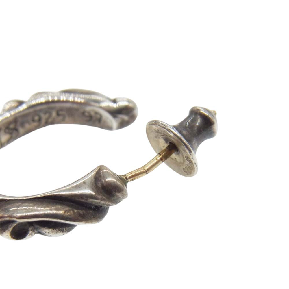 CHROME HEARTS クロムハーツ（原本無） スクロール フープ ピアス シルバー系【中古】