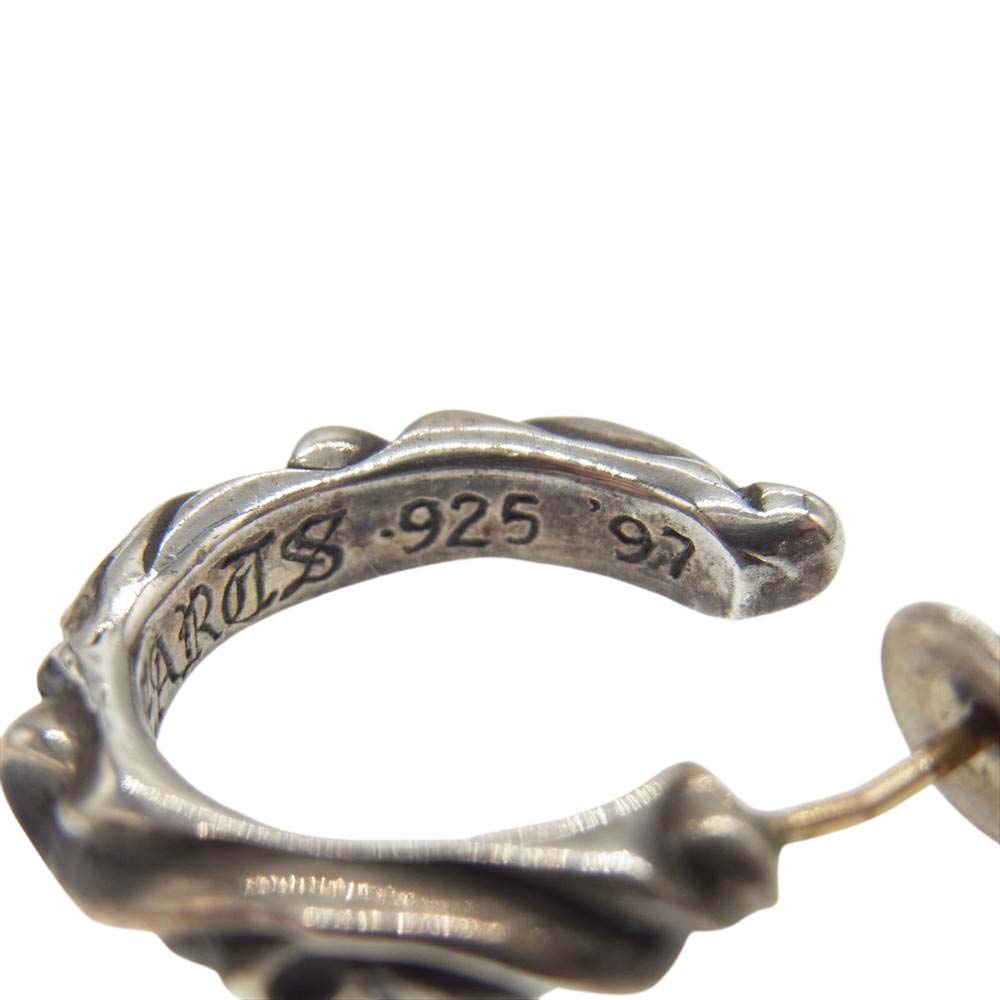CHROME HEARTS クロムハーツ（原本無） スクロール フープ ピアス シルバー系【中古】