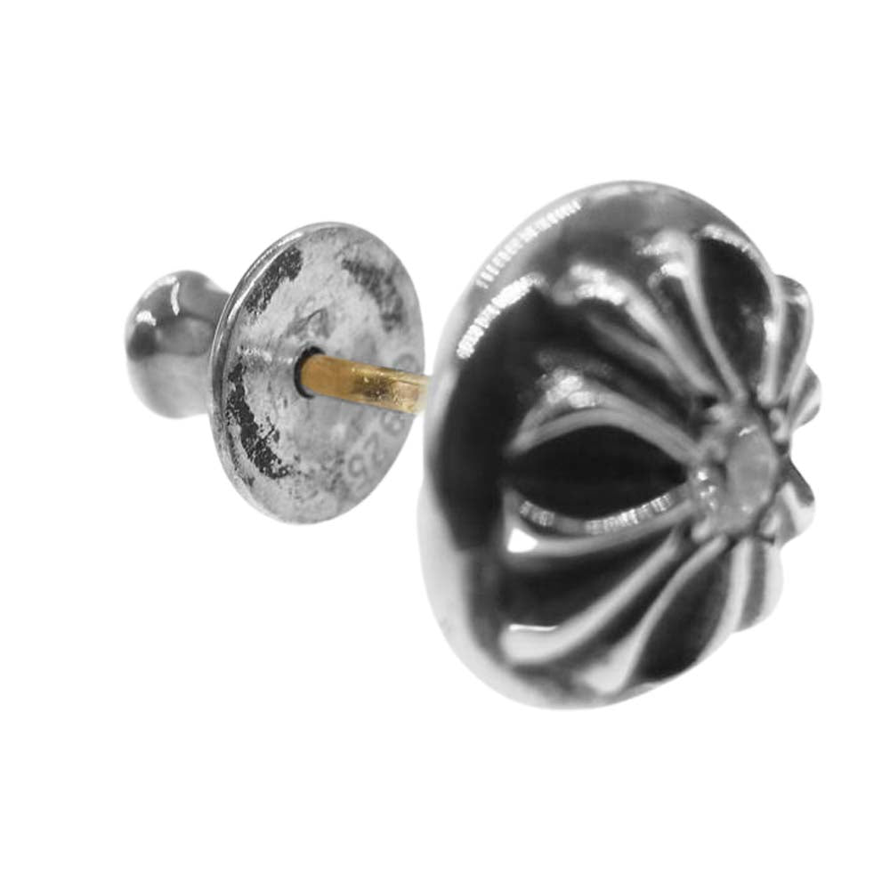 CHROME HEARTS クロムハーツ（原本無） クロスボール スタッド ピアス 1ダイヤ シルバー系【中古】