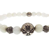 CHROME HEARTS クロムハーツ（原本無） 6mm BEAD ビーズ ブレスレット オフホワイト系【中古】