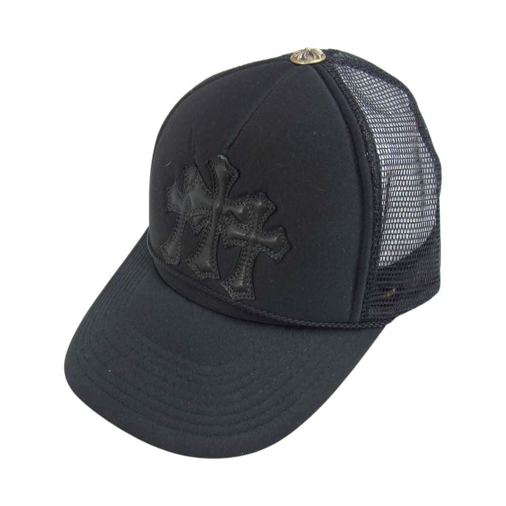 CHROME HEARTS クロムハーツ（原本無） 国内正規品 3セメタリー クロスパッチ キャップ ブラック系【中古】