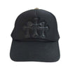 CHROME HEARTS クロムハーツ（原本無） 国内正規品 3セメタリー クロスパッチ キャップ ブラック系【中古】