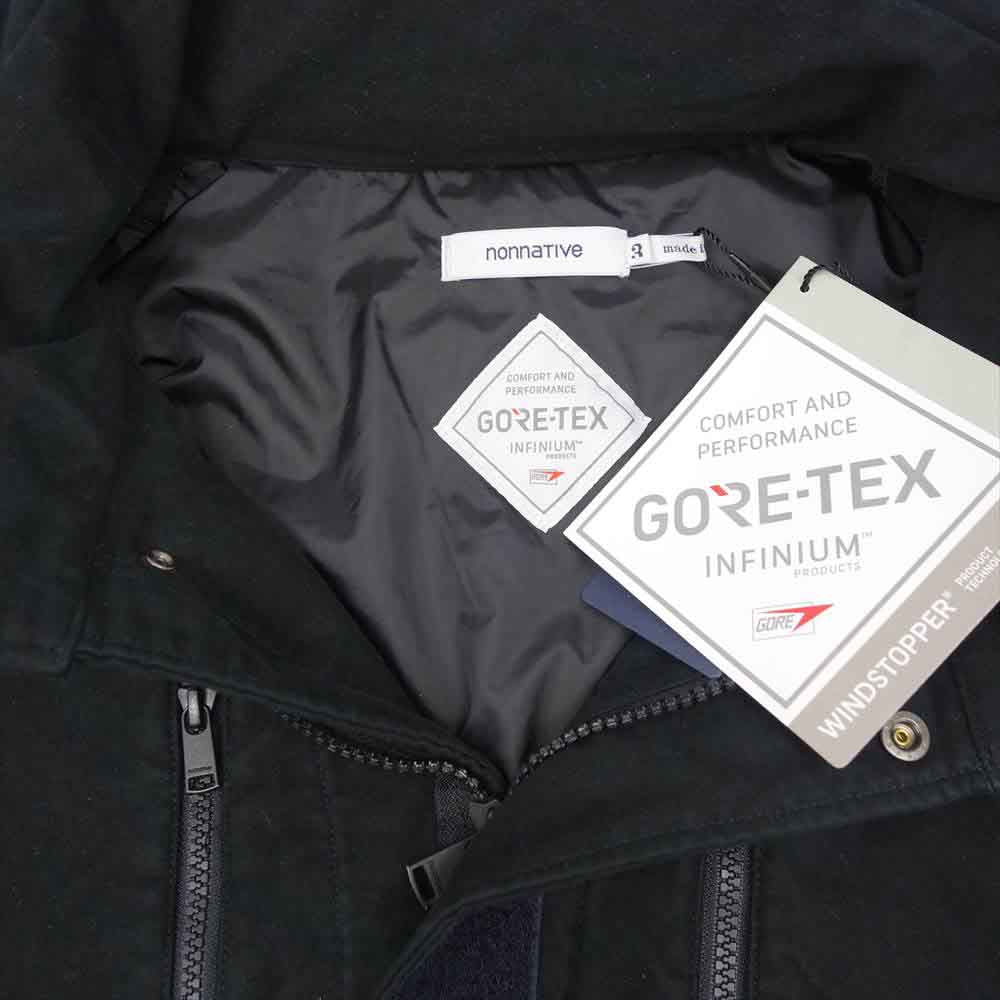 nonnative ノンネイティブ NN-J4010 TROOPER JACKET COTTON FLEECE WITH GORE-TEX INFINIUM トルゥーパー ジャケット コットンフリース ゴアテックス ブラック系 3【中古】