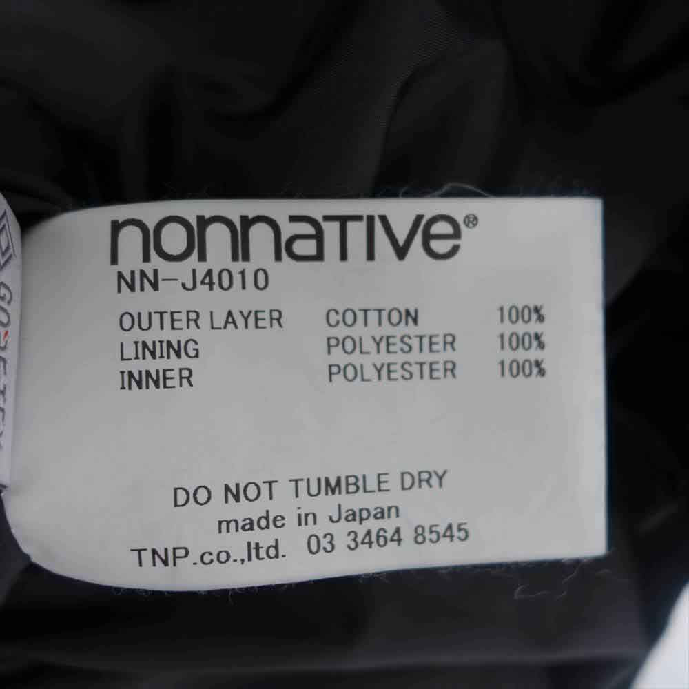 nonnative ノンネイティブ NN-J4010 TROOPER JACKET COTTON FLEECE WITH GORE-TEX INFINIUM トルゥーパー ジャケット コットンフリース ゴアテックス ブラック系 3【中古】
