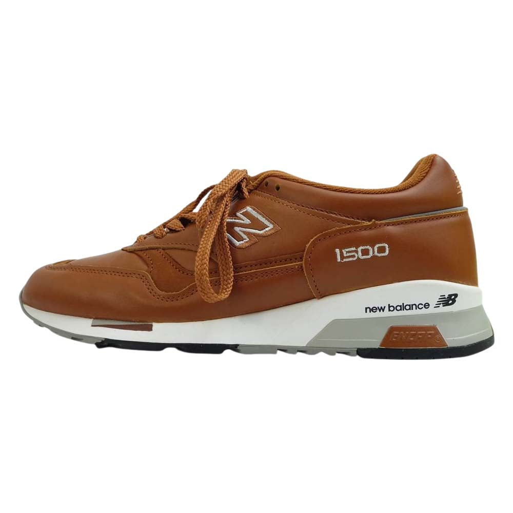NEW BALANCE ニューバランス M1500 TN made in ENGLAND メイドイン イングランド UK ブラウン レザー スニーカー ブラウン系 US8.5D【新古品】【未使用】【中古】